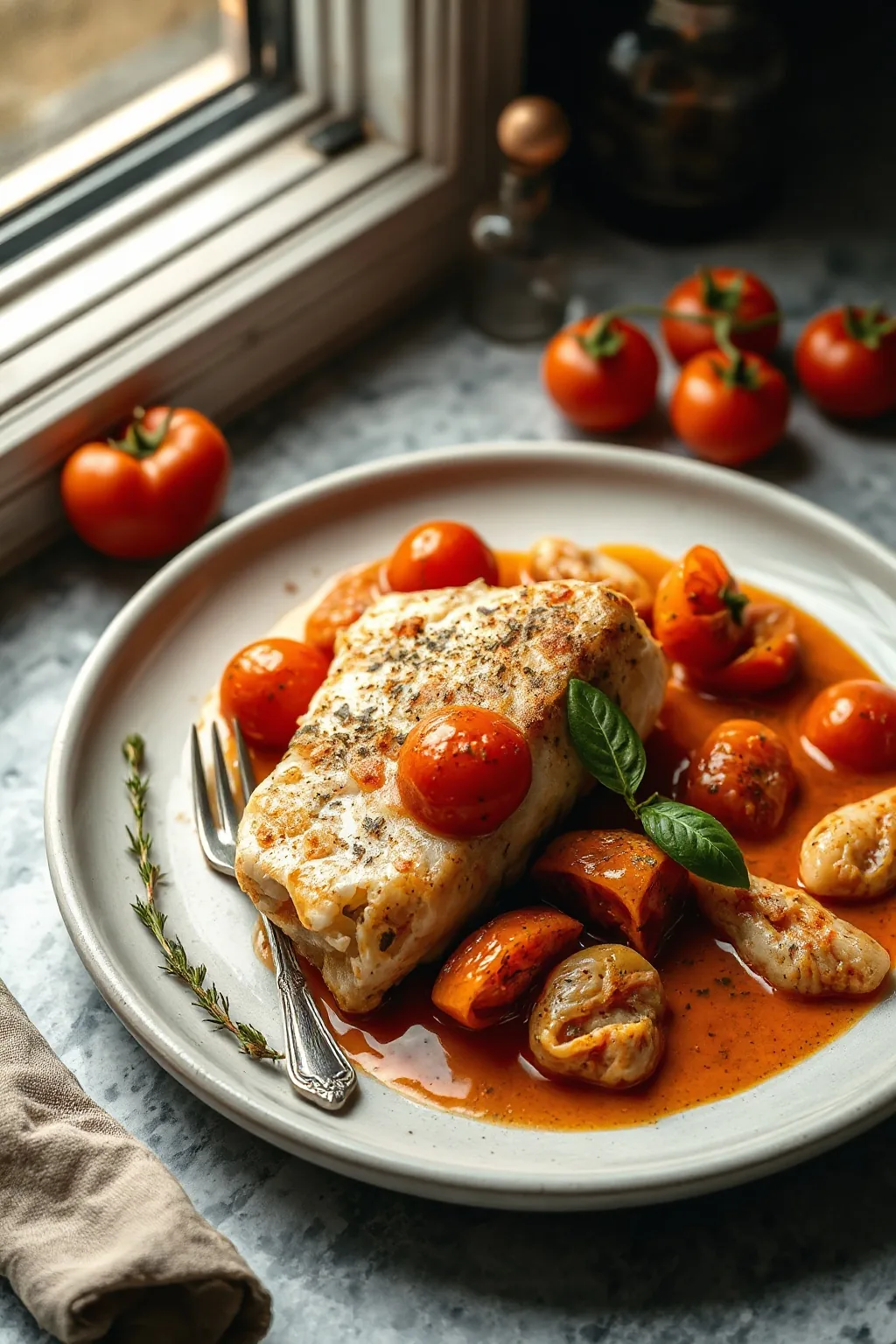 Baked Cod With Tomatoes Recipe
