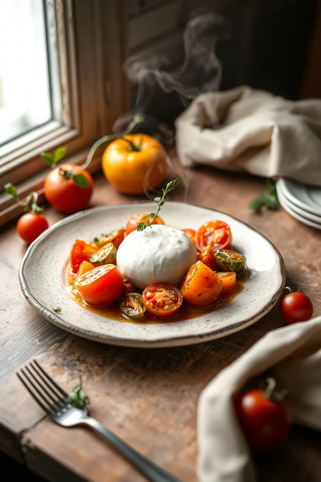 Burrata With Heirloom Tomatoes Recipe