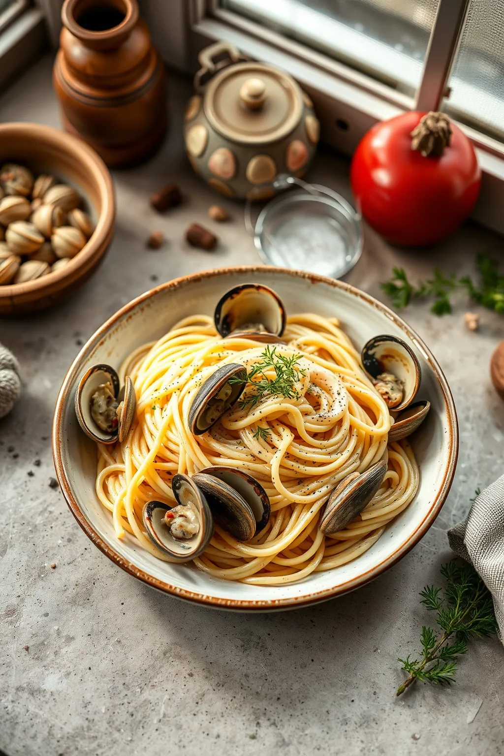 Clam Linguine in White Sauce Recipe
