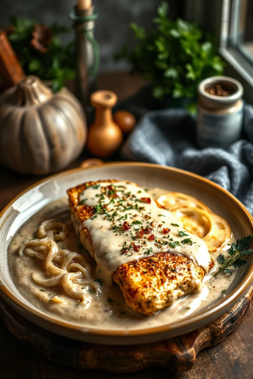 Creamy Garlic Asiago Chicken Recipe