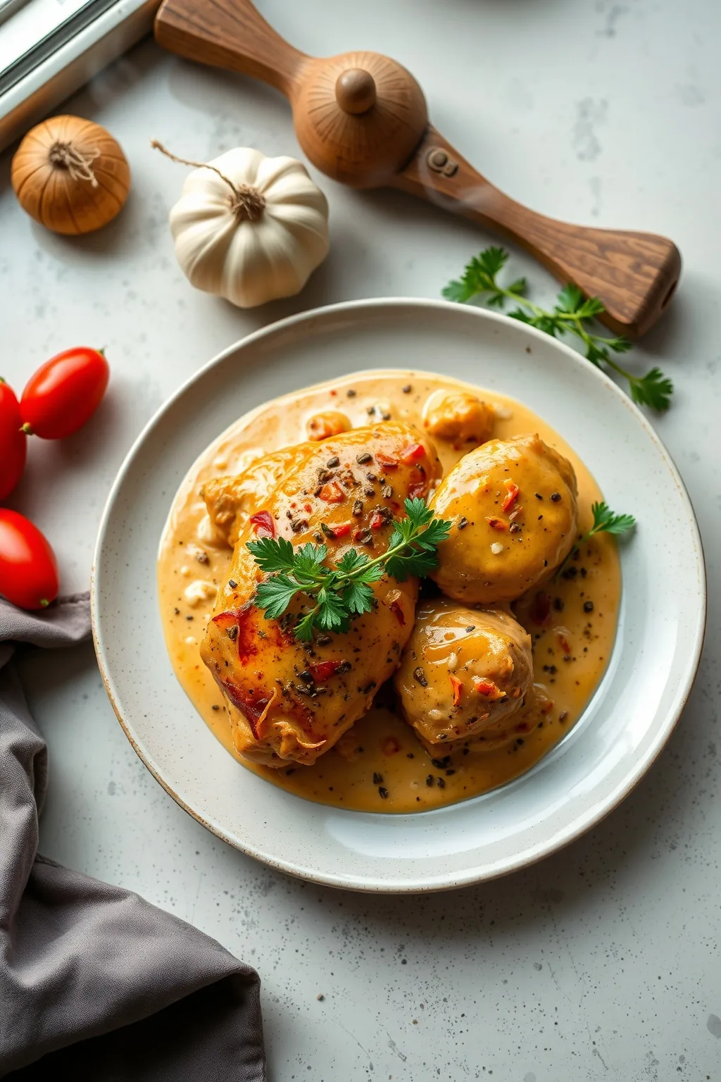 Creamy Garlic Cajun Chicken Recipe