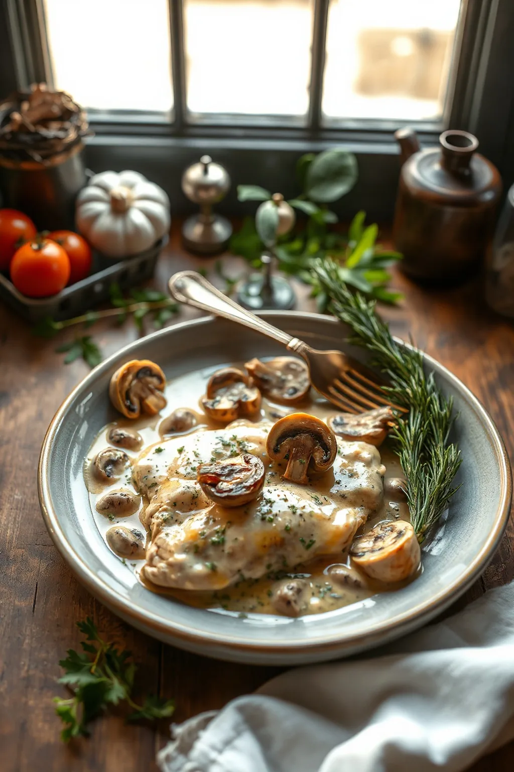 Creamy Garlic Mushroom Chicken Recipe