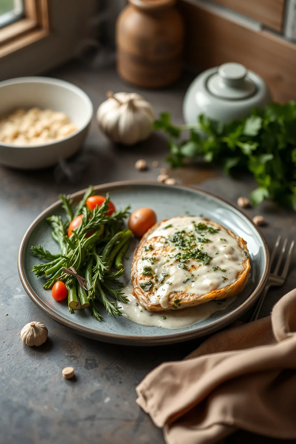 Creamy Garlic Pesto Chicken Recipe
