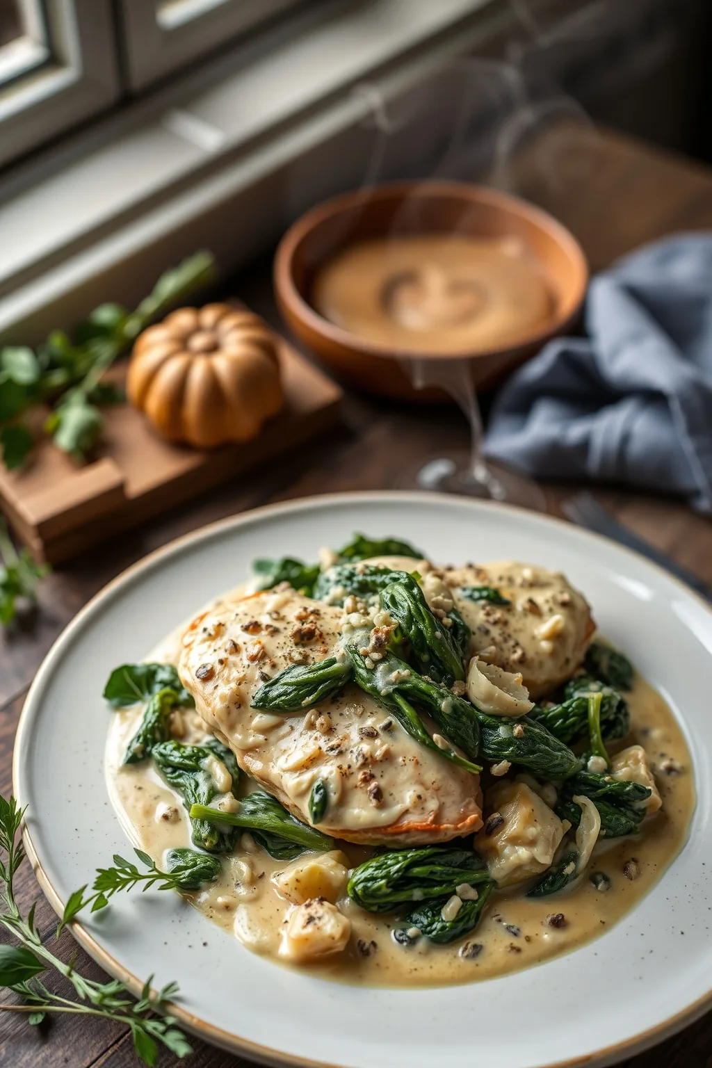 Creamy Garlic Spinach And Artichoke Chicken Recipe