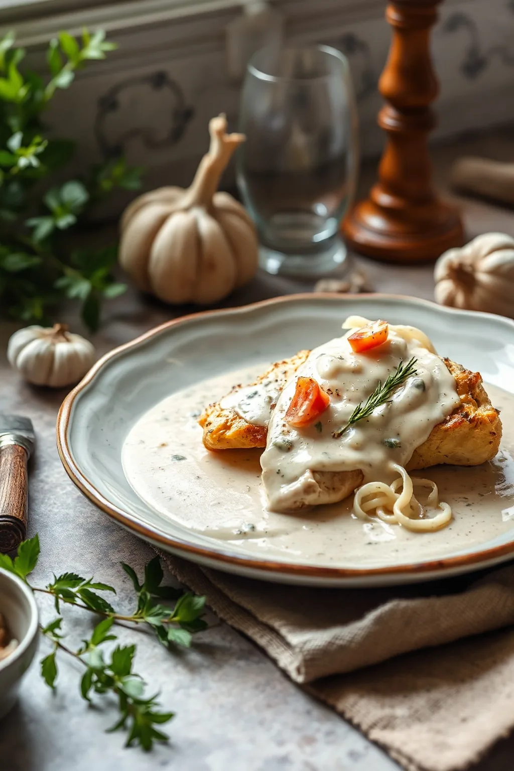Creamy Garlic Tuscan Chicken Recipe