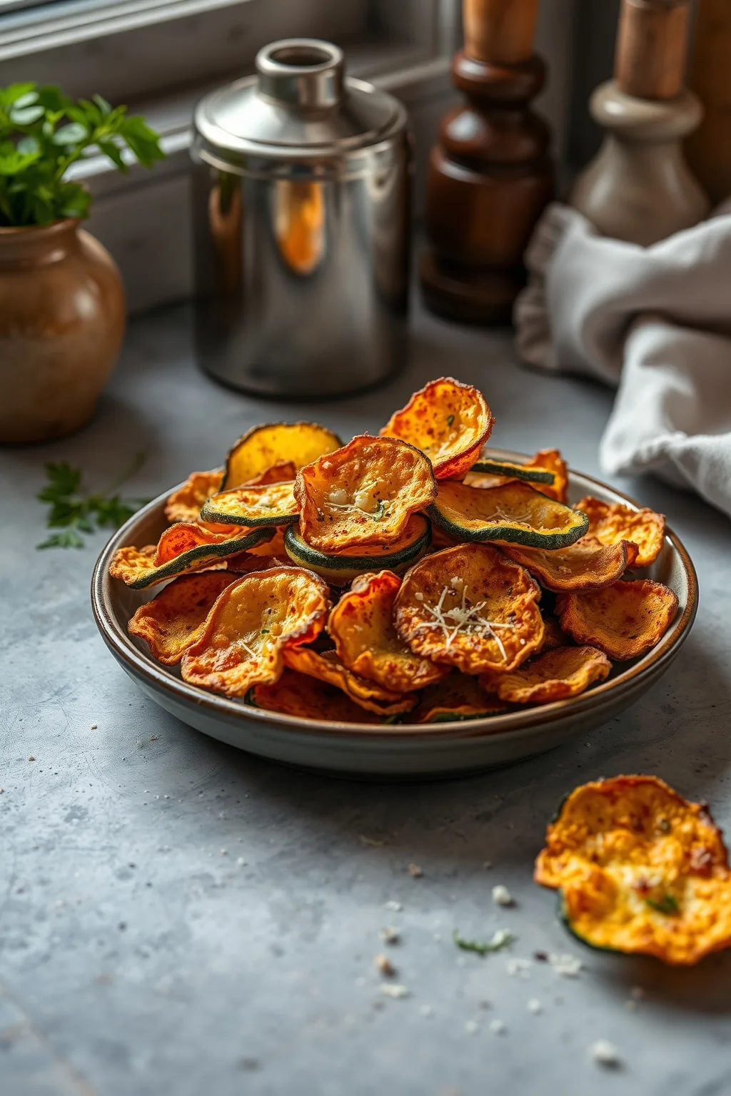 Crispy Parmesan Zucchini Chips Recipe