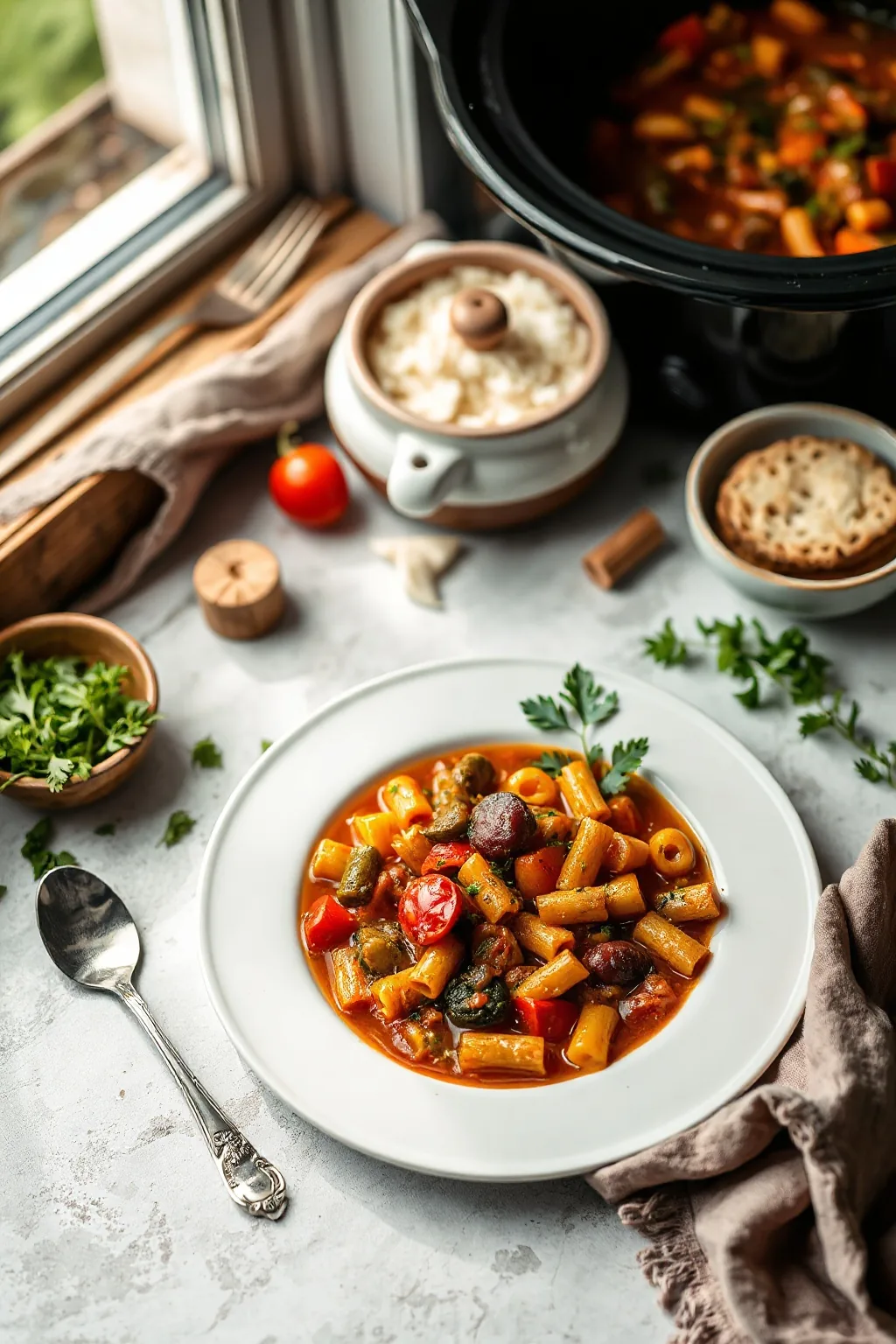 Easy Slow Cooker Vegetarian Minestrone Recipe