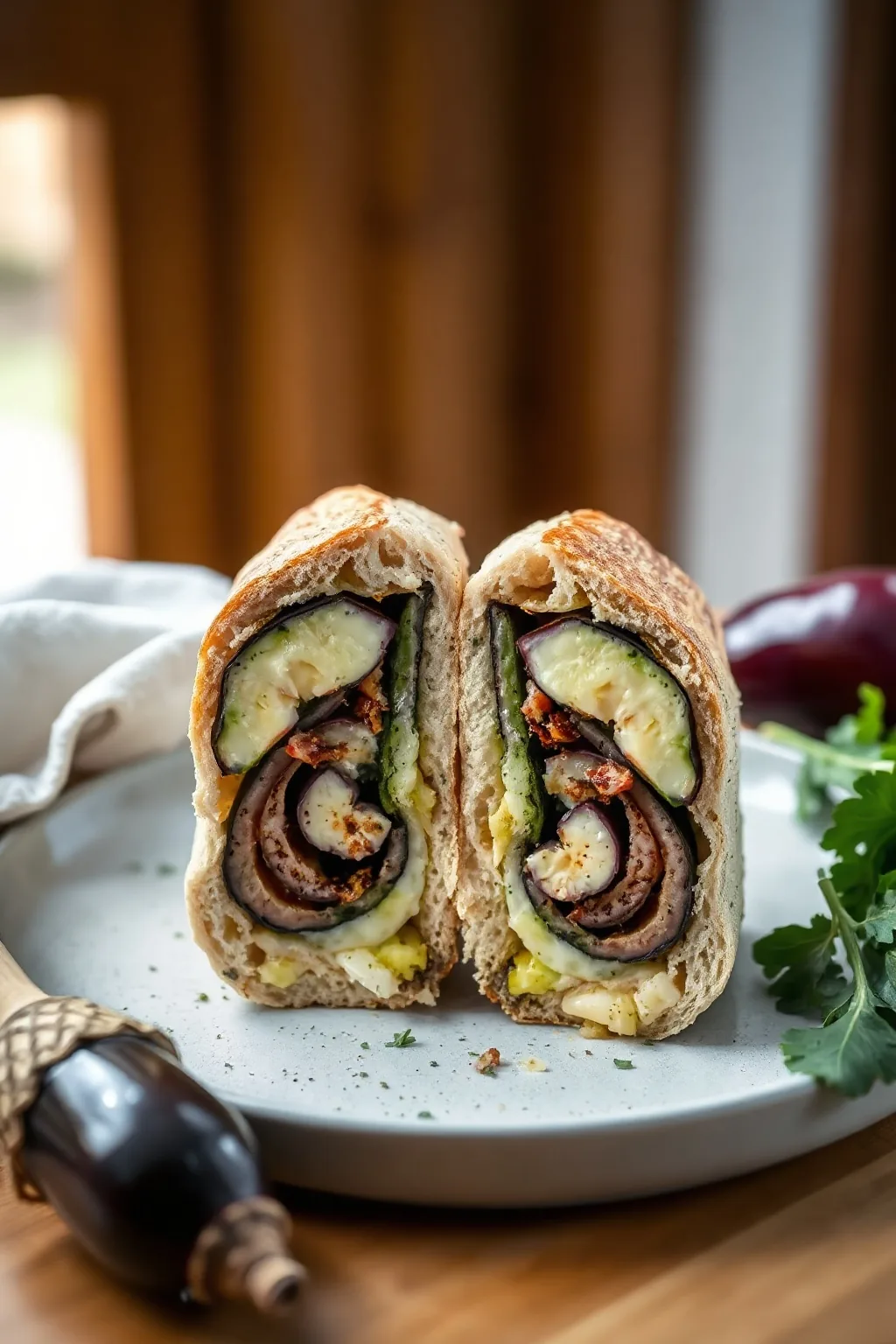 Eggplant and Scamorza Sandwich Recipe