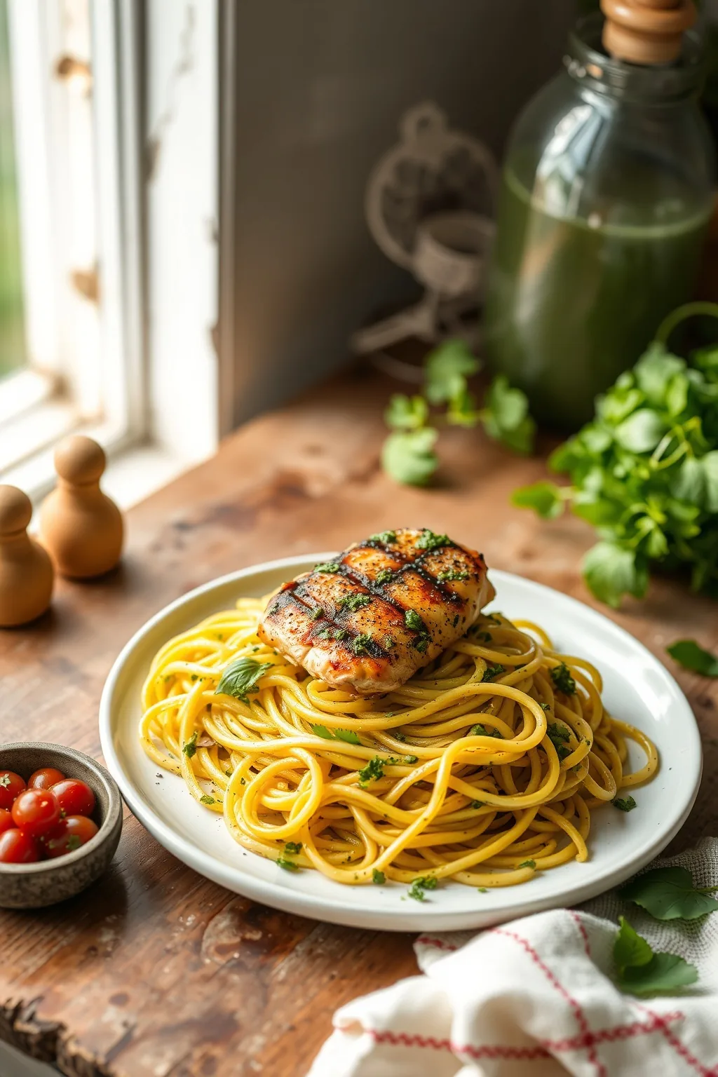 Grilled Chicken Pesto Zoodles Recipe