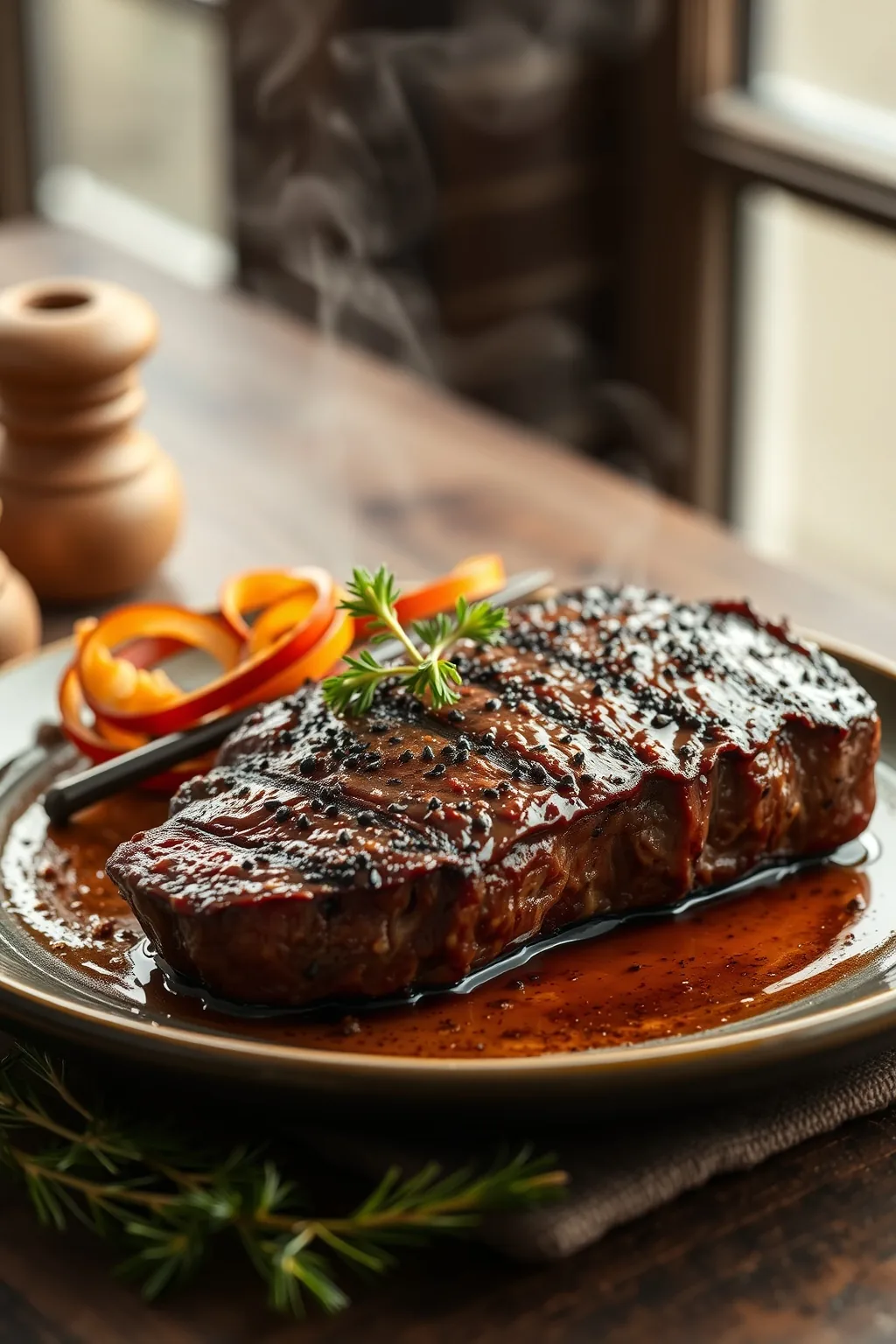 Grilled Peppercorn Steak Recipe