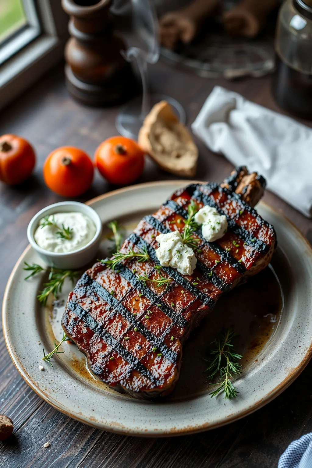 Grilled Steak With Gorgonzola Recipe