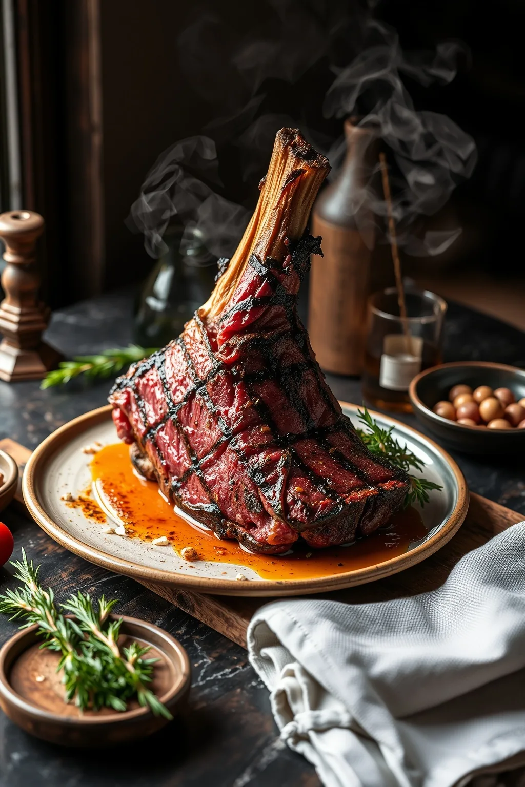 Grilled Tomahawk Steak Italian Recipe
