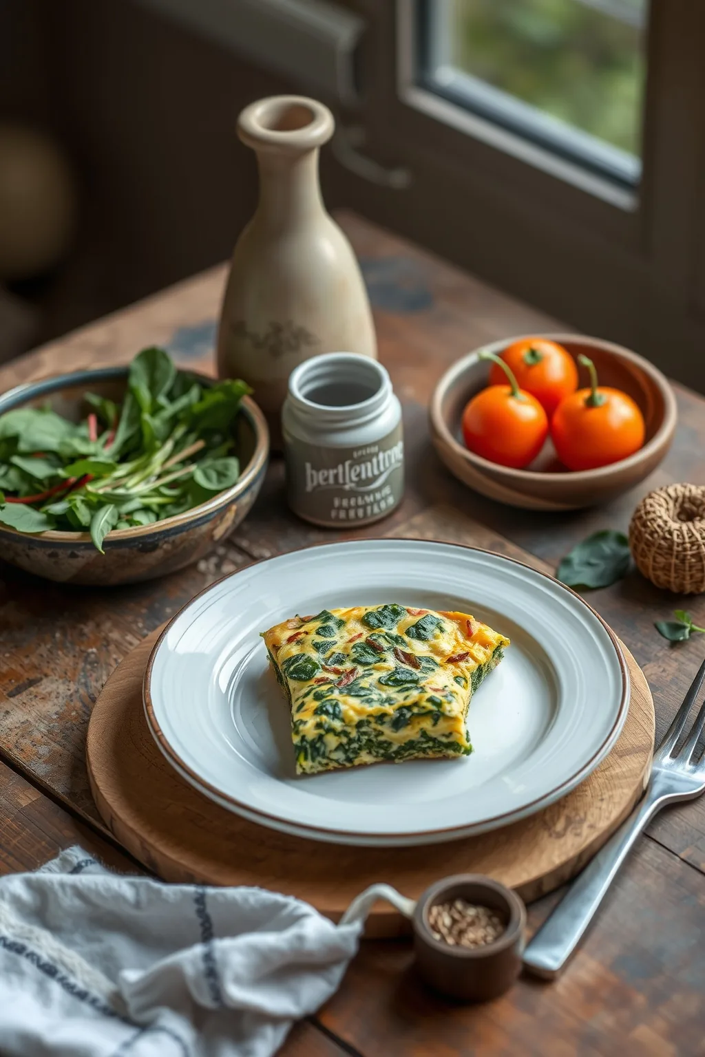 High Protein Spinach Frittata Recipe