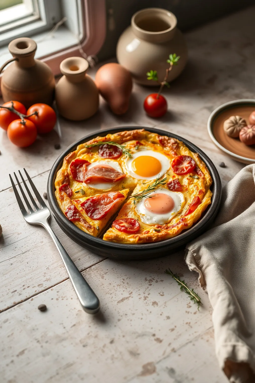 Italian Egg And Prosciutto Frittata Recipe