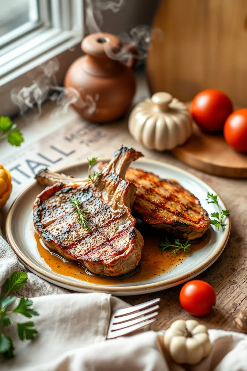 Italian Grilled Pork Chops Recipe