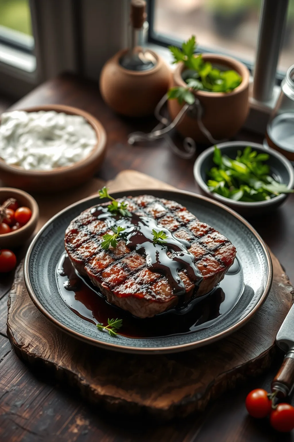 Italian Grilled Steak with Balsamic Glaze Recipe