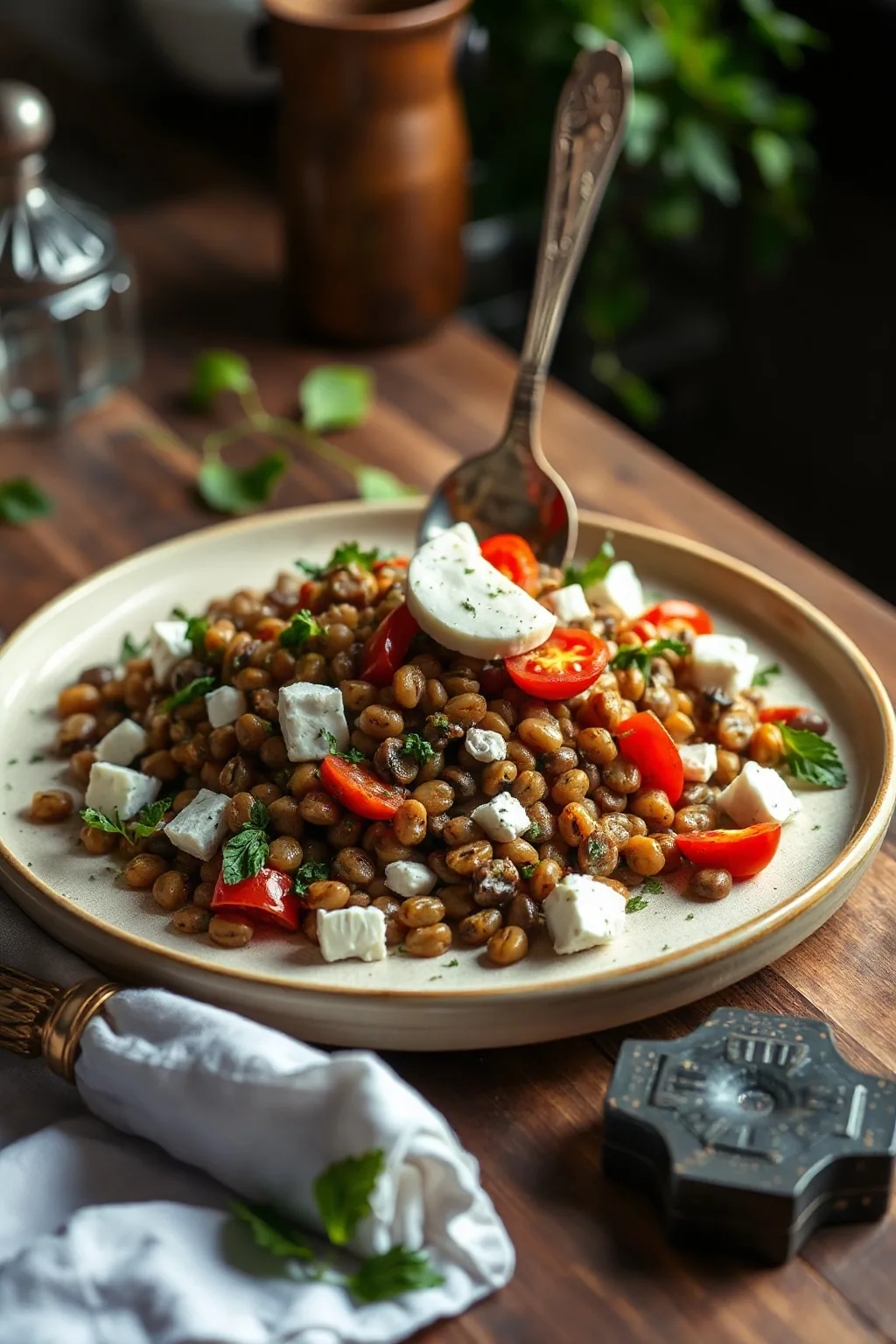 Italian Lentil and Feta Salad Recipe