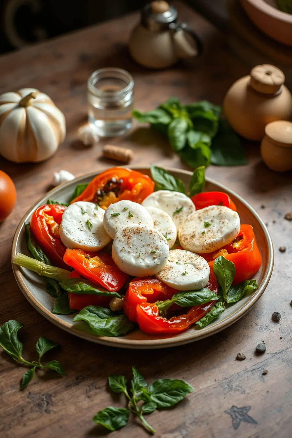 Italian Mozzarella and Roasted Pepper Salad Recipe