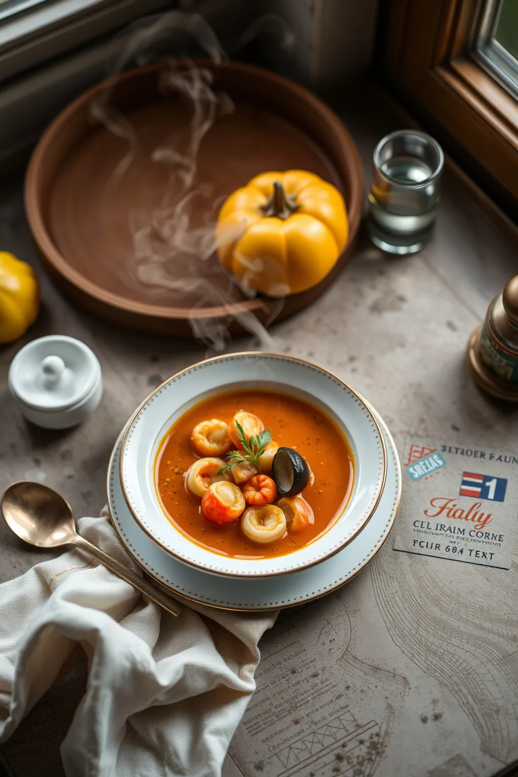 Italian Saffron Seafood Soup Recipe