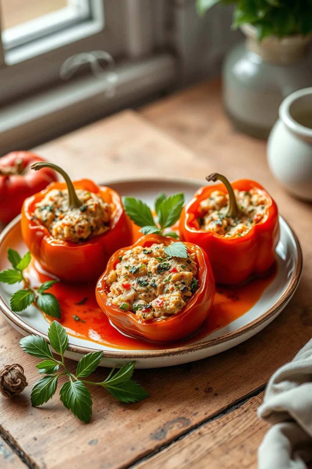 Italian Tuna Stuffed Peppers Recipe