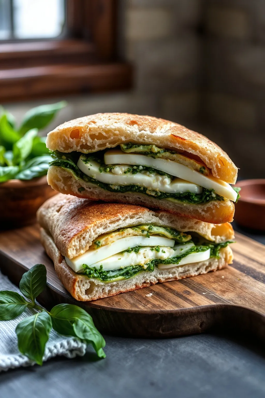 Ligurian Pesto and Mozzarella Panini Recipe
