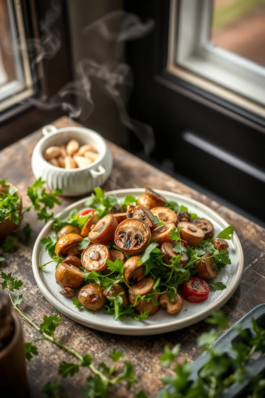 Marinated Mushroom And Rocket Salad Recipe