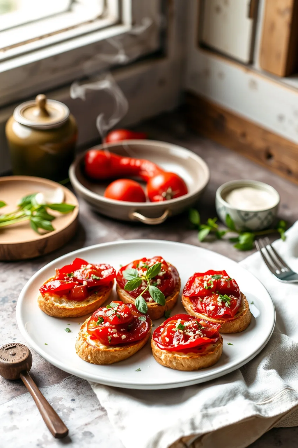 Roasted Red Pepper Crostini Recipe