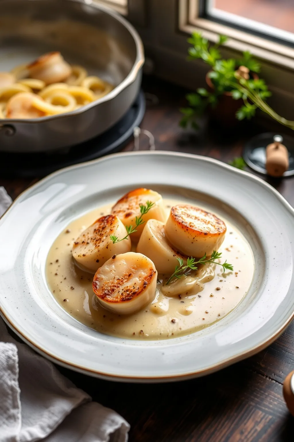 Scallops in White Wine Sauce Recipe