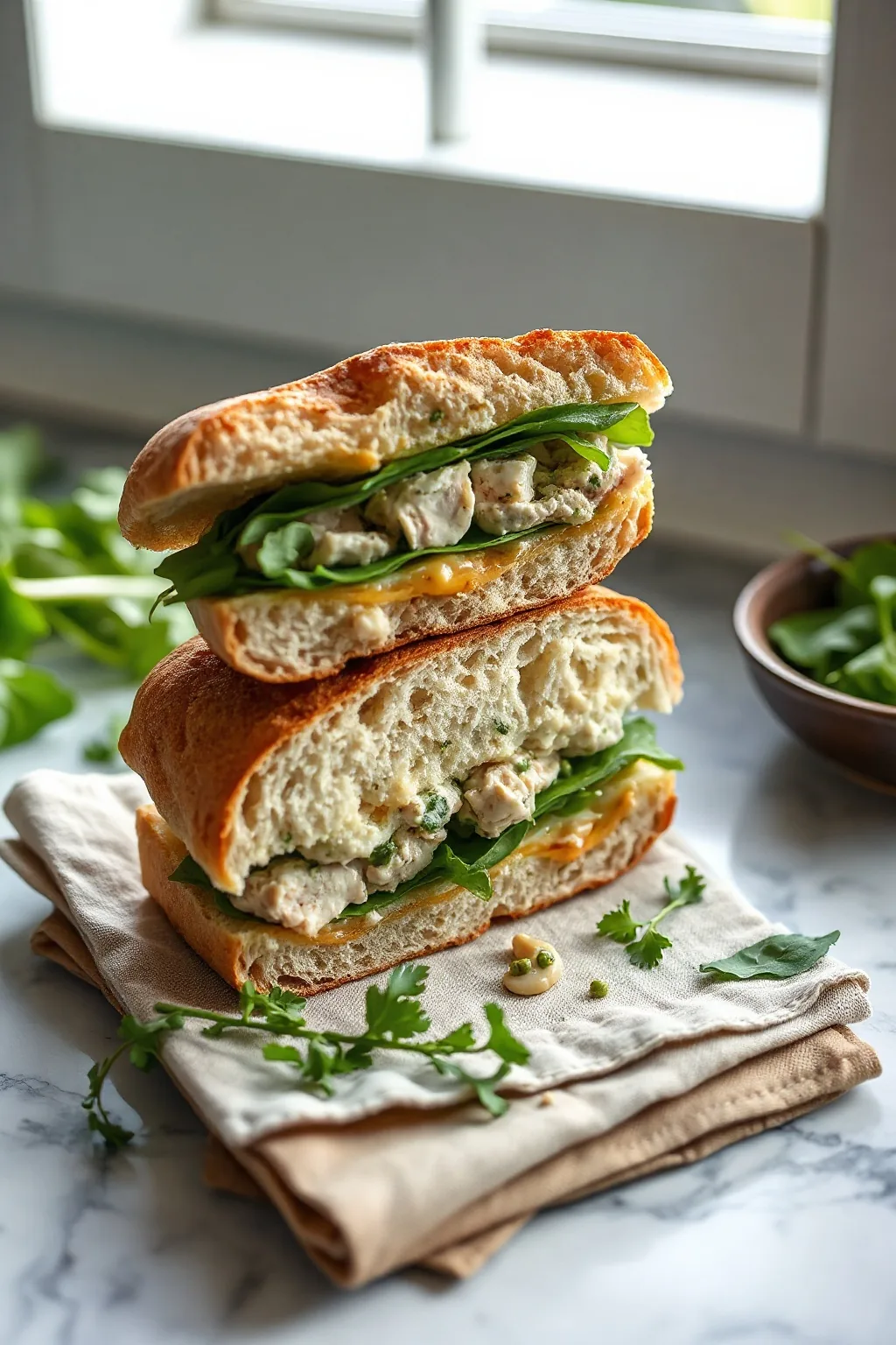 Tuna Caper and Rocket Sandwich Recipe